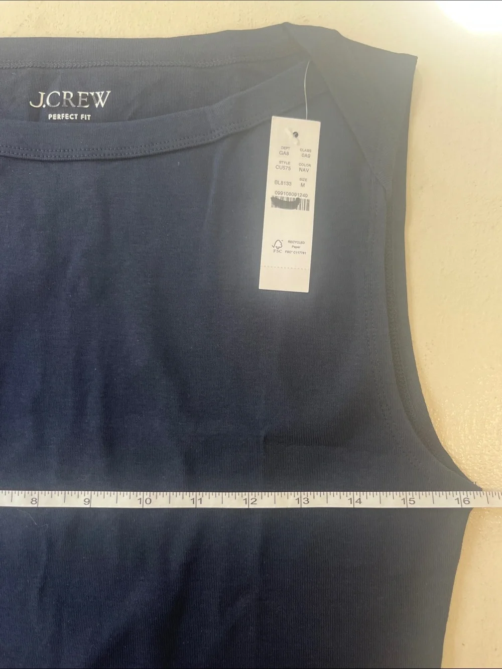 NWT J Crew Perfect-fit boatneck tank top